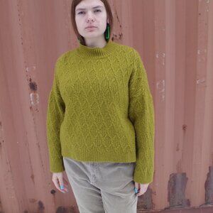 Vintage Stradivarius Green Sweater Made In Turkey